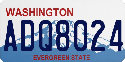 WA license plate ADQ8024