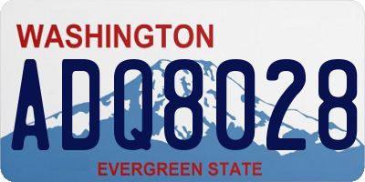 WA license plate ADQ8028