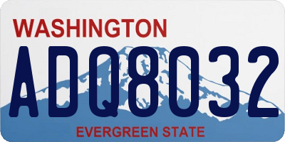 WA license plate ADQ8032