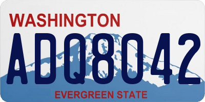 WA license plate ADQ8042