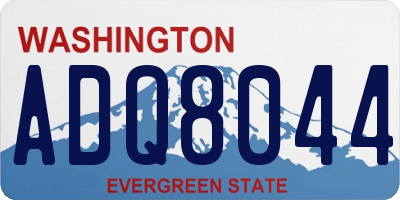 WA license plate ADQ8044