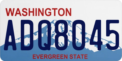 WA license plate ADQ8045