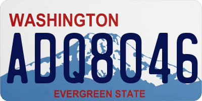WA license plate ADQ8046