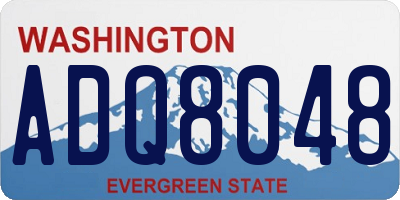 WA license plate ADQ8048