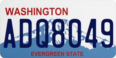 WA license plate ADQ8049