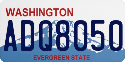 WA license plate ADQ8050
