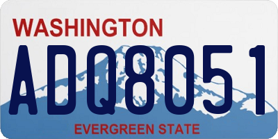 WA license plate ADQ8051