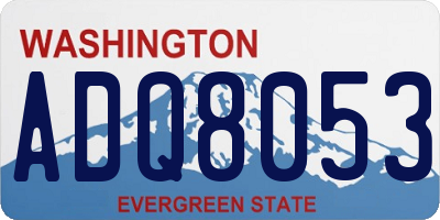 WA license plate ADQ8053
