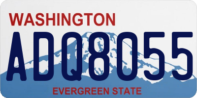 WA license plate ADQ8055