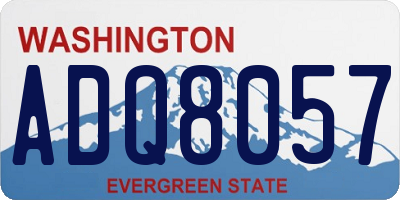 WA license plate ADQ8057