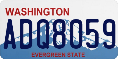 WA license plate ADQ8059