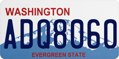 WA license plate ADQ8060