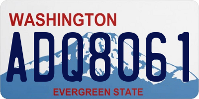WA license plate ADQ8061