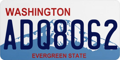 WA license plate ADQ8062