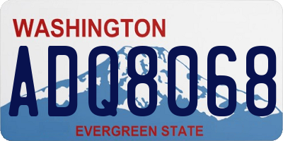 WA license plate ADQ8068