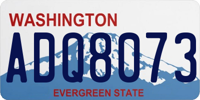 WA license plate ADQ8073