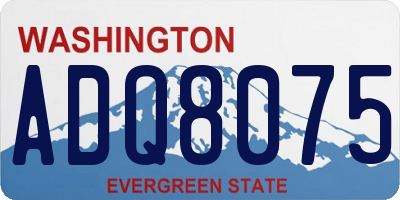 WA license plate ADQ8075
