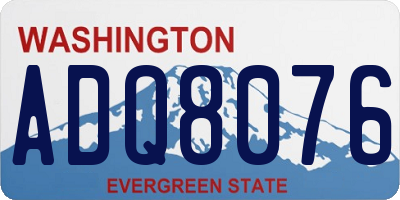WA license plate ADQ8076
