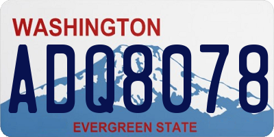 WA license plate ADQ8078