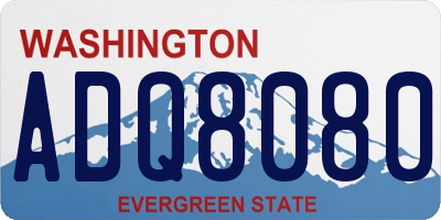WA license plate ADQ8080