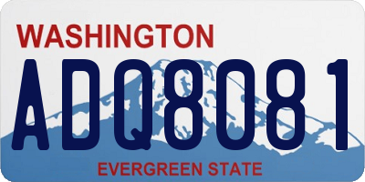 WA license plate ADQ8081