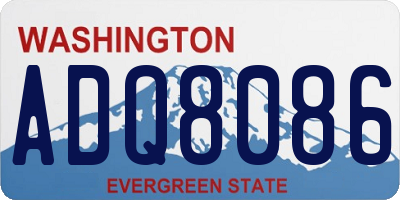 WA license plate ADQ8086