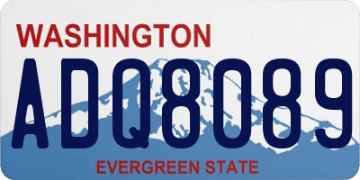 WA license plate ADQ8089