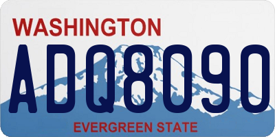 WA license plate ADQ8090
