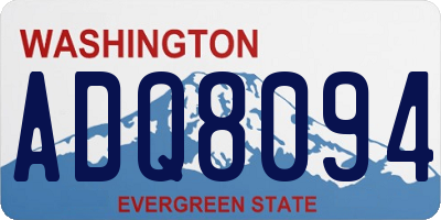 WA license plate ADQ8094