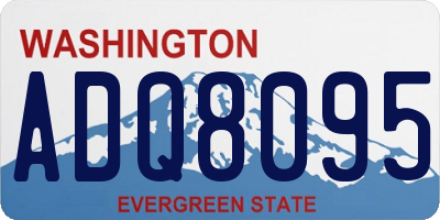 WA license plate ADQ8095