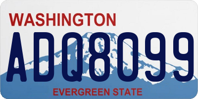 WA license plate ADQ8099