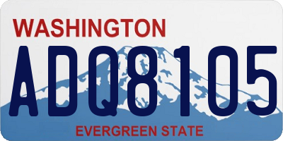 WA license plate ADQ8105