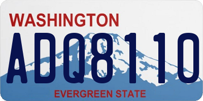 WA license plate ADQ8110