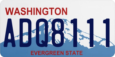 WA license plate ADQ8111