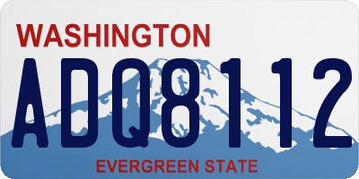 WA license plate ADQ8112