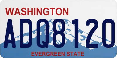 WA license plate ADQ8120