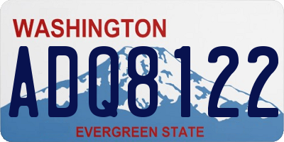 WA license plate ADQ8122