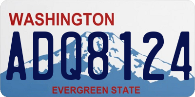 WA license plate ADQ8124