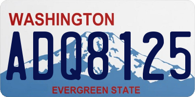 WA license plate ADQ8125