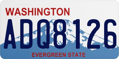 WA license plate ADQ8126