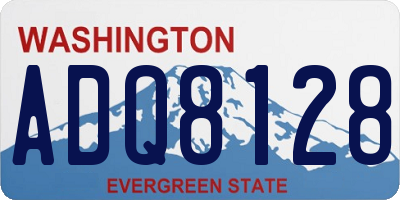 WA license plate ADQ8128