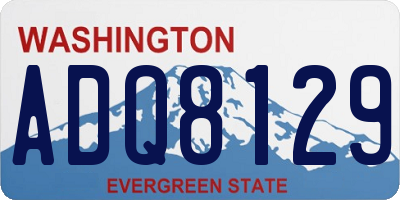 WA license plate ADQ8129