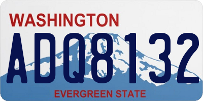 WA license plate ADQ8132