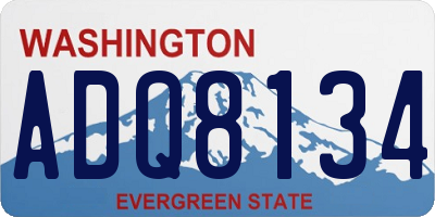 WA license plate ADQ8134