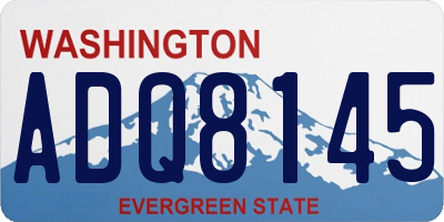 WA license plate ADQ8145