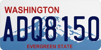 WA license plate ADQ8150