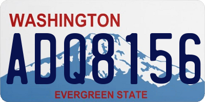 WA license plate ADQ8156