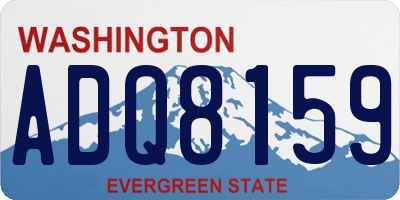 WA license plate ADQ8159