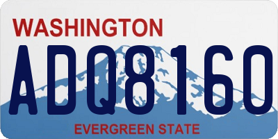 WA license plate ADQ8160