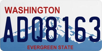 WA license plate ADQ8163